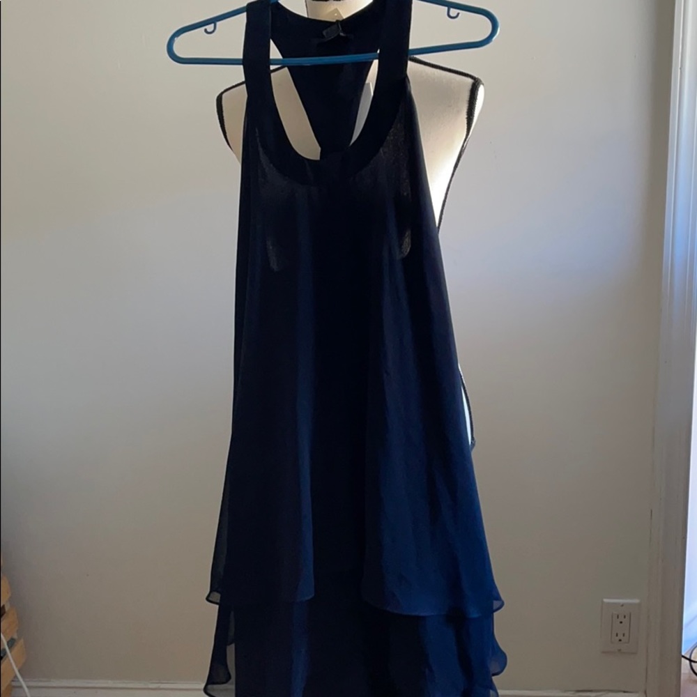 Olive Olivia dress asymmetrical hem fully lined